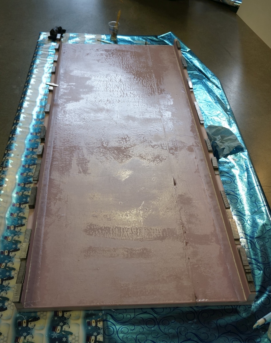 This is just one of two support panels for the final solar roof. It is just a tad under 7 feet long and ~32